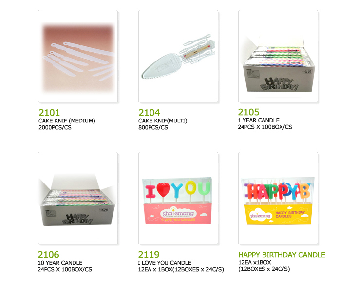 cake knives, 1 year candles, 10 year candles, i love you candles, happy birthday candles, 